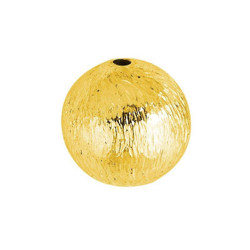 Gold Overlay Flower Shape Brushed Bead 12MM